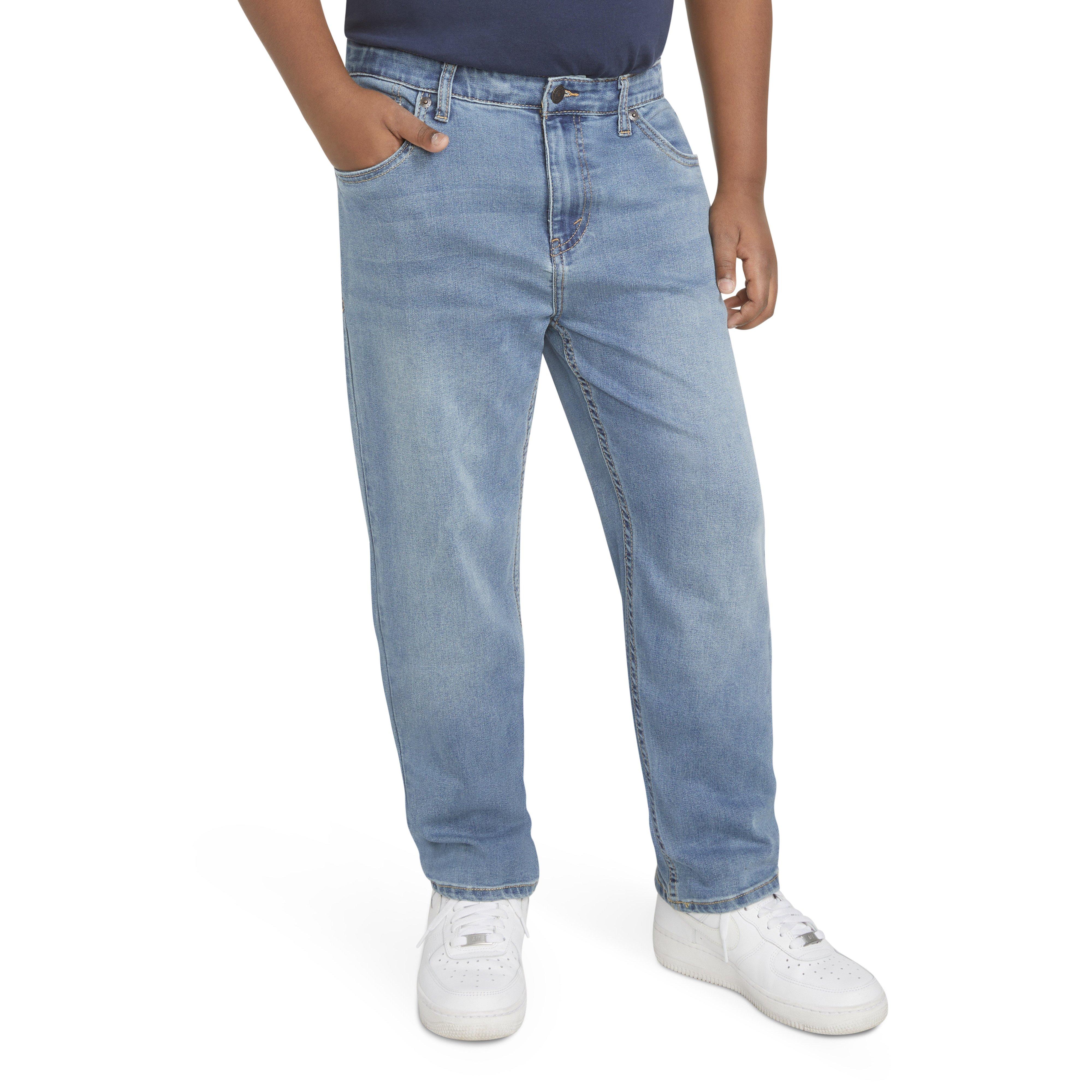 Levi's 502 Strong Performance Tapered Fit Med Wash Big Boys' Light Blue Denim Jeans - LT BLUE